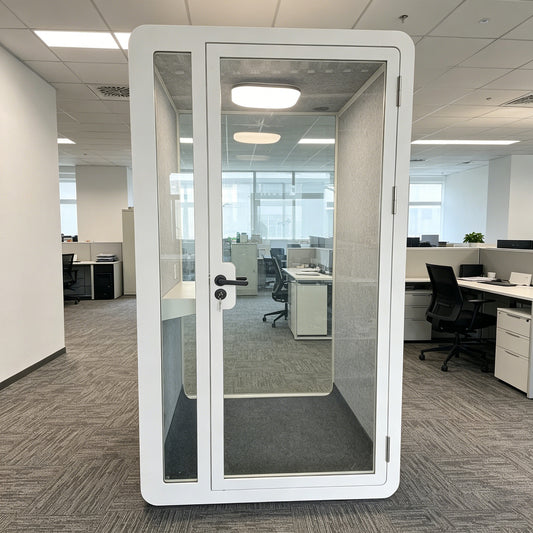 NOVIONIC Single Person Soundproof Office Pod (with Wheels & LED)