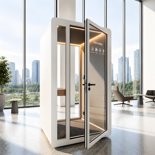 NOVIONIC-soundproof-office-pod-silent-booth-front-view
