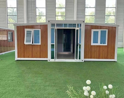 Luxury Two-Story Prefabricated Modular House | Modern Expandable Container Villa for Eco-Resort & Tiny Living | Heavy-Duty Galvanized Steel Framework - Customizable 20ft/40ft